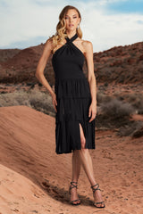 Darla Fringe Halter Dress