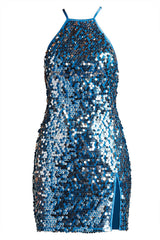 Joia Sequin Halter Mini Dress