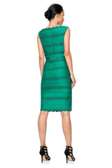 Laser Cut Neoprene Sheath Dress