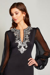 Berch Long-Sleeve Neoprene Sequin Dress