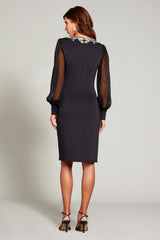 Berch Long-Sleeve Neoprene Sequin Dress