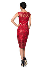 Paillette Embroidered Lace Sheath