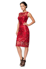 Paillette Embroidered Lace Sheath