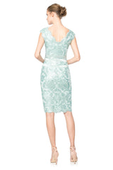 Paillette Embroidered Lace Banded Dress