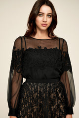 Ezra Crinkle Chiffon Blouse