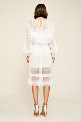 Jaxon Pleated Lace Skirt