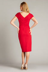 Molloy Pleated Drape Cocktail Dress