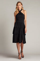 Darla Fringe Halter Dress