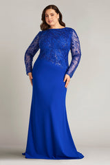 Ren Bead Embroidered Crepe Gown - PLUS SIZE