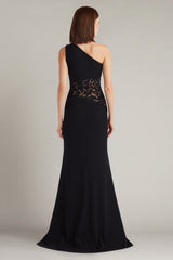 Verrier One-Shoulder Illusion Gown