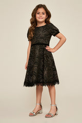 Laelita Droplet Jacquard Motif Dress