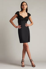 Sone Floral Embellished Mini Dress