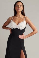 Downey Flower Embellished Mini Dress