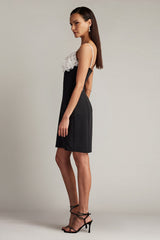 Downey Flower Embellished Mini Dress