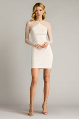Savoy Sheer Sleeve Mini Dress