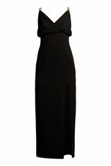 Mora Pearl Strap Blouson Midi Dress