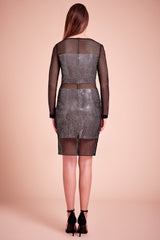 Summer Metallic Set Fishnet Dress