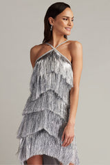 Remedy Metallic Fringe Mini Dress