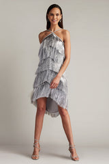 Remedy Metallic Fringe Mini Dress