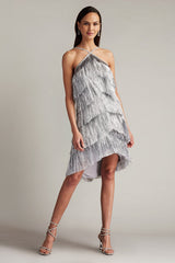 Remedy Metallic Fringe Mini Dress