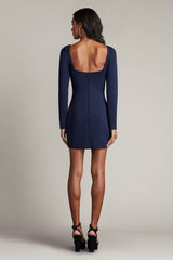 Aza Beaded Scuba Mini Dress
