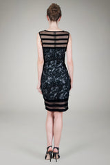 Mini Paillette Sheath Dress in Black / Silver