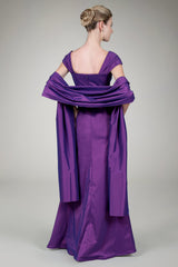 Taffeta Trumpet Gown in Begonia