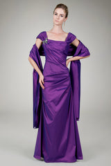 Taffeta Trumpet Gown in Begonia
