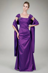 Taffeta Trumpet Gown in Begonia