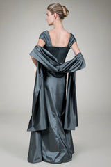 Taffeta Trumpet Gown in Graphite