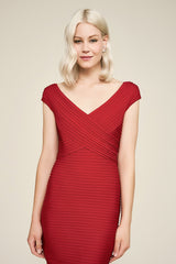 Amata Pintuck Jersey Dress