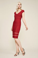 Amata Pintuck Jersey Dress