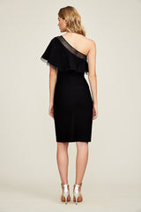 Addison One Shoulder Pintuck Jersey Dress