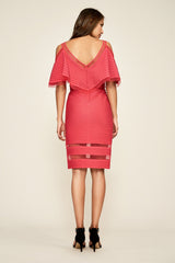 Maliah Cold-Shoulder Pintuck Jersey Dress