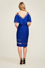 Maliah Cold-Shoulder Pintuck Jersey Dress