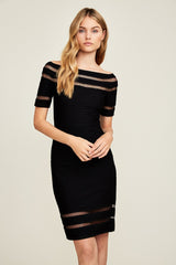 Kelly Pintuck Jersey Banded Dress