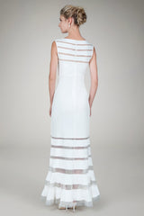 Pintuck Jersey Gown in Ivory