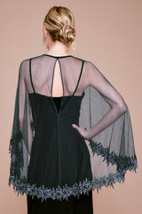 Bizet Lace & Mesh Capelet