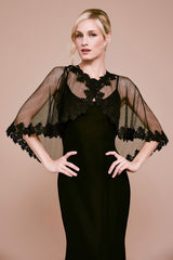 Satie Lace & Mesh Capelet