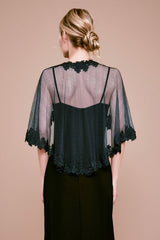 Satie Lace & Mesh Capelet