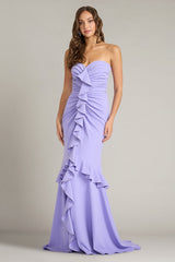 Spargo Cascading Ruffle Gown
