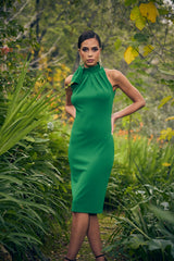 Sims Shoulder Bow Halter Dress