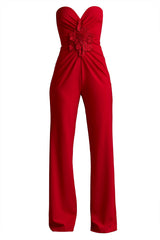 Sirota Center-Front Ruffle Jumpsuit