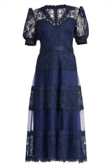 Fatiha Floral Lace & Chiffon Dress