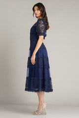 Fatiha Floral Lace & Chiffon Dress