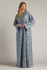 Ostak Sequin Embroidered Caftan Gown