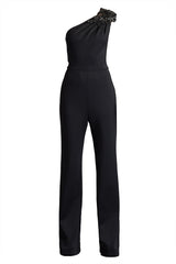 Tilly Embellished One-Shoulder Jumpsuit