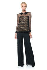 Trompe L’oeil Banded Lace Top