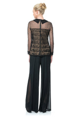 Trompe L’oeil Banded Lace Top