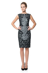 Embroidered Lace Overlay Dress